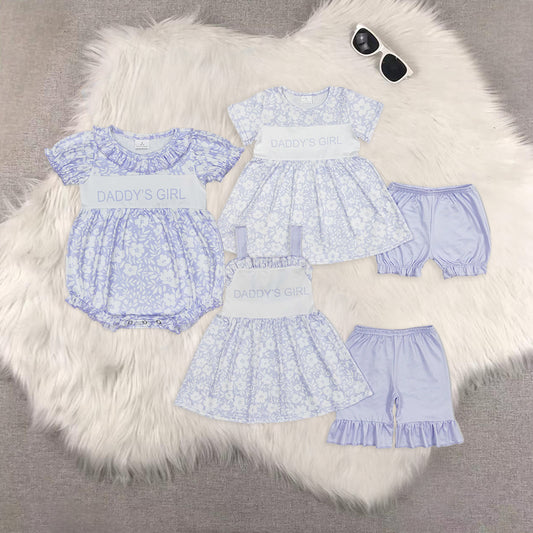 RTS NO MOQ baby girl clothes short-sleeved shorts suit & short-sleeved sets romper