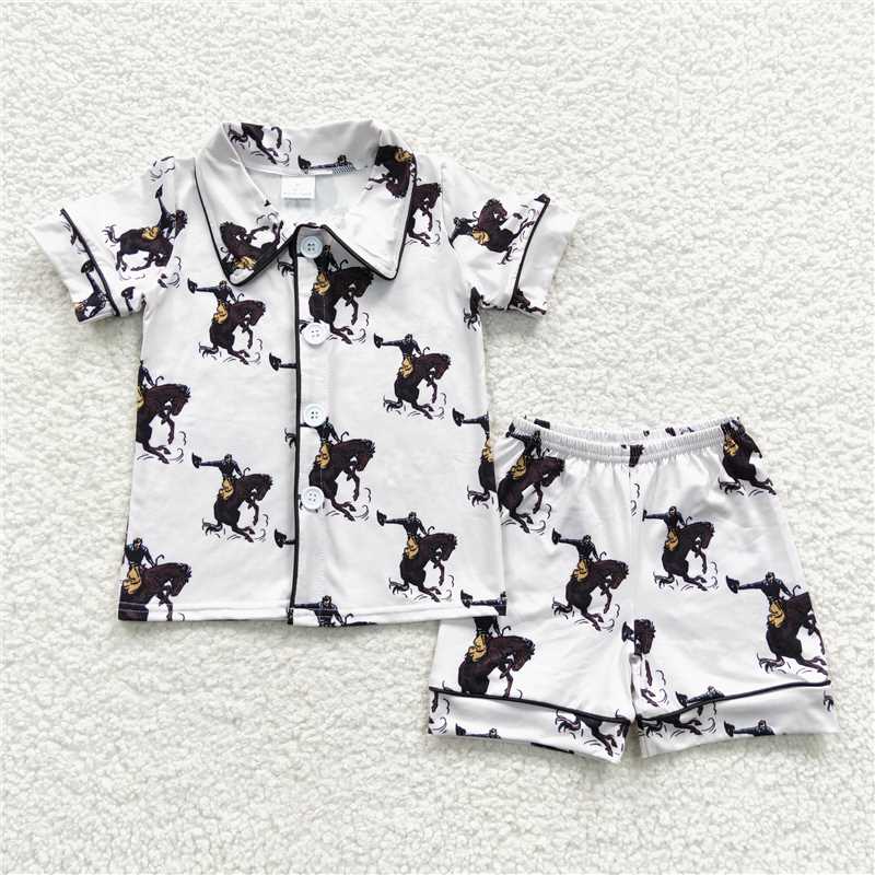 RTS NO MOQ Baby boy clothes Short Sleeve shorts Suit