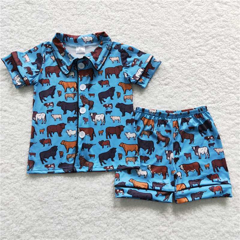 RTS NO MOQ Baby boy clothes Short Sleeve shorts Suit