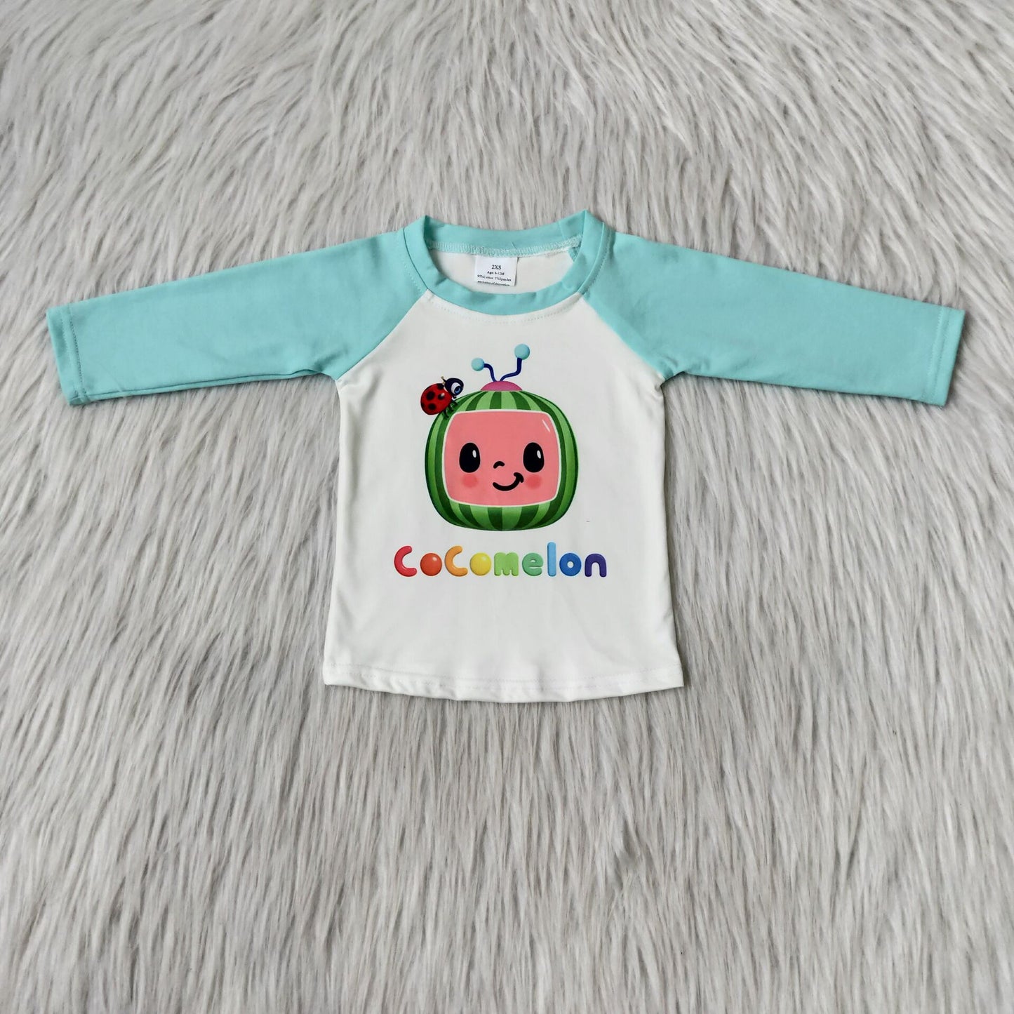 6 A25-15 COCOMelon Smiley Watermelon Long Sleeve Top