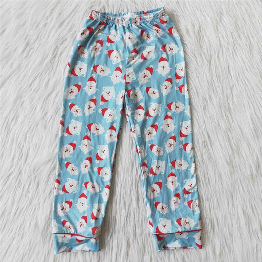 RTS SALES NO MOQ G2-12-5';. Santa Claus light blue trousers