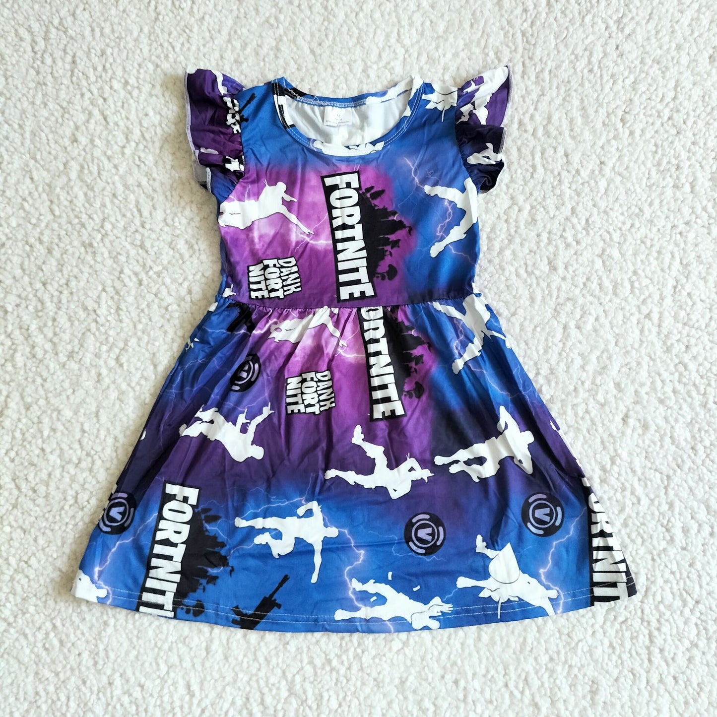 G5-11-5*.\ FORTNITE purple and blue flying sleeves dress