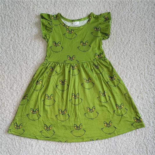 G5-10/*' Yellow eyes green flying sleeves dress