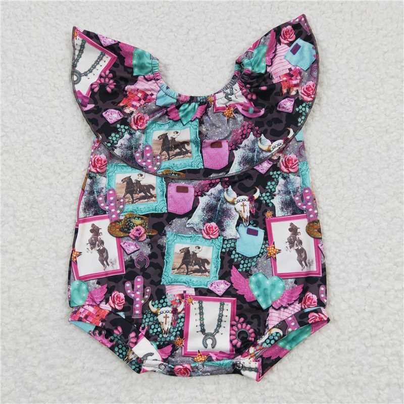 RTS NO MOQ Baby girls clothes Shorts Sleeve Romper Mixed Sizes