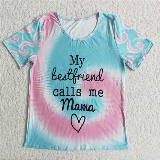 G5-2/. Adult short-sleeved colorful letter top