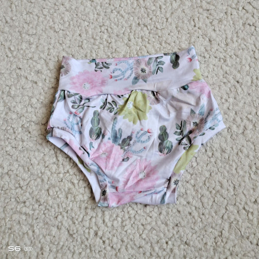 G2-4-2*]. Pink and green floral thong