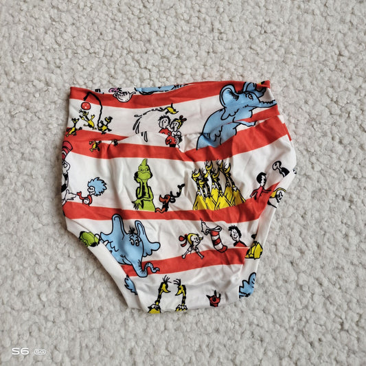 G2-12-2*' Elephant animal red and white striped thong