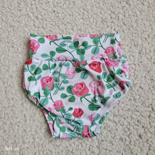 G2-12-2*./ Pink rose green leaf thong