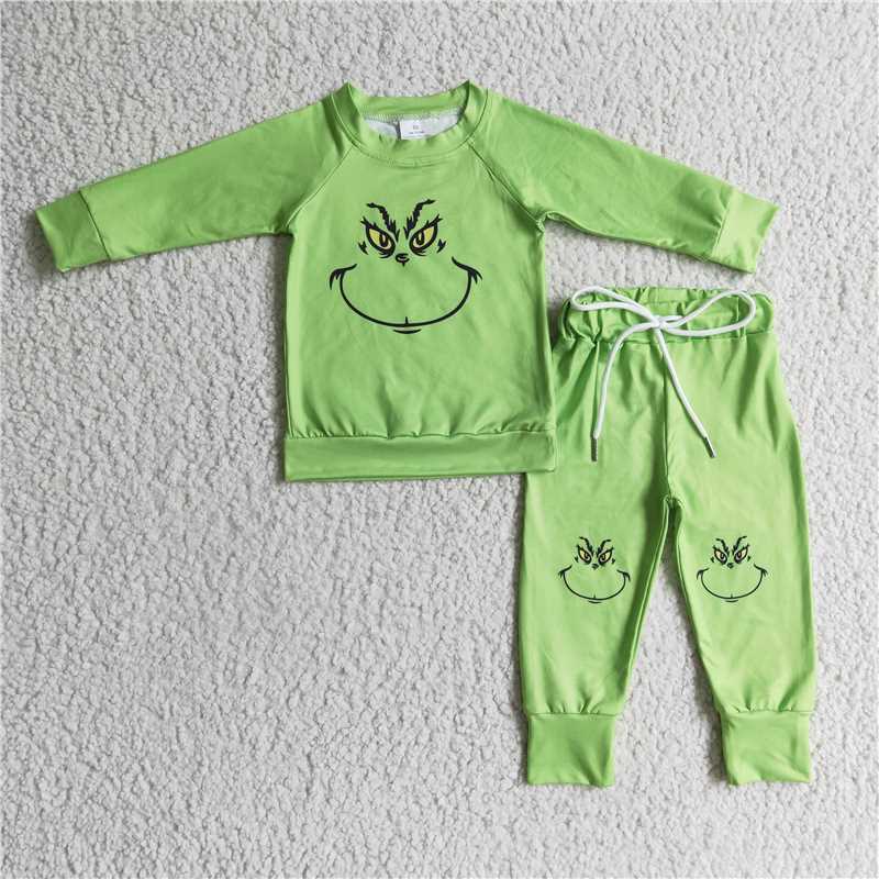 RTS NO 6 B1-22  6 B3-23 6 B10-25  BLP0111 BA0119  Smiley green backpack green long-sleeved trousers suit