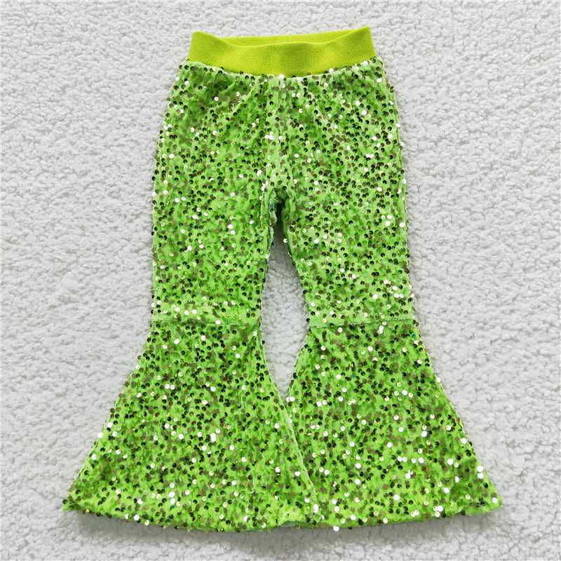RTS NO MOQ Sibling baby girl clothes SEAUIN All Colors Sequined Gari Safety Pants add  lining