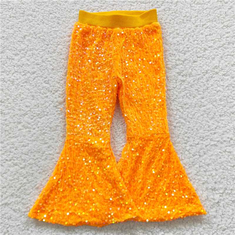RTS NO MOQ Sibling baby girl clothes SEAUIN All Colors Sequined Gari Safety Pants add  lining