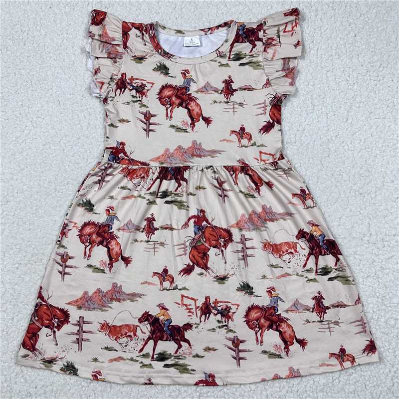 Horse riding light yellow flying sleeve dress 骑马淡黄色飞袖裙