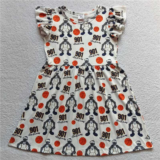 "G4-4-5]' 901 Football Player White Flying Sleeve Dress"