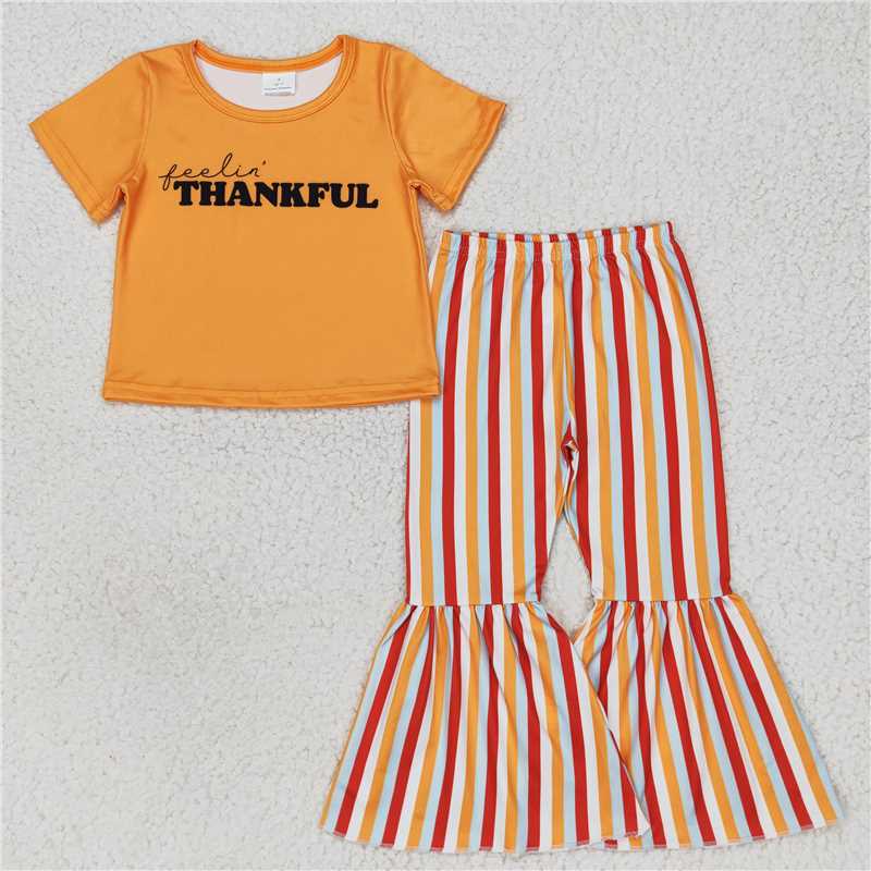 Baby Girls boys Orange top with red and orange stripes Family siblings set