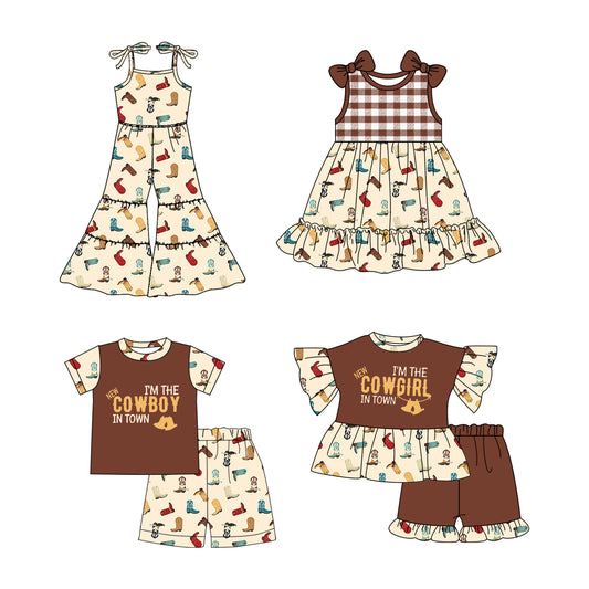 no moq PRE-ORDER baby girl clothes boot short sleeve set dress jumpsuit-2025.2.21