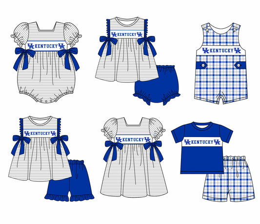 Custom moq 5 mix size milk silk summer teams baby boys girl clothes blue short sleeve shorts sets 2 and brief sets and dress and rompers 2