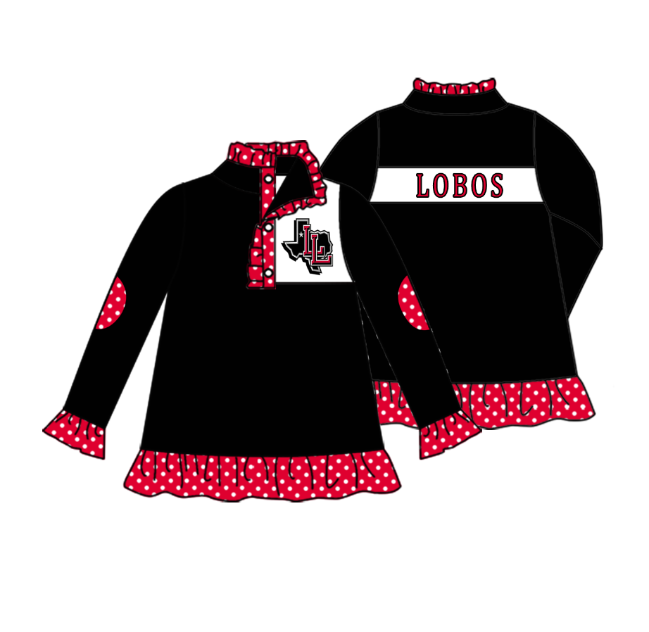 PRE ORDER Deadline July 21 custom no moq Children's boutique clothing soprt teams Black and Pink Button Zip Jacket