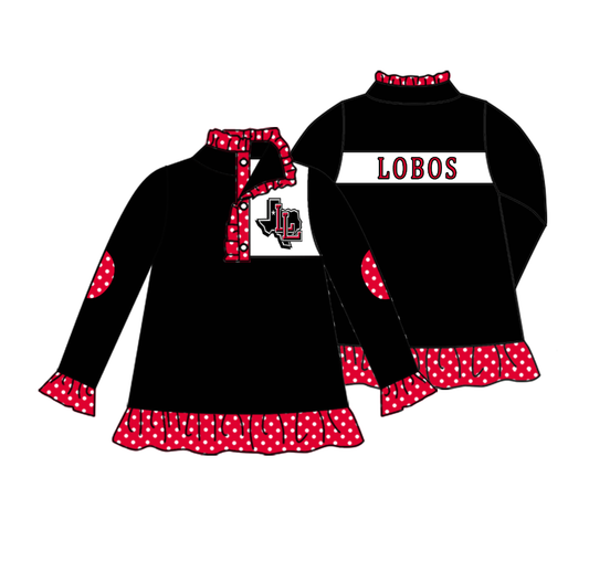 PRE ORDER Deadline July 21 custom no moq Children's boutique clothing soprt teams Black and Pink Button Zip Jacket