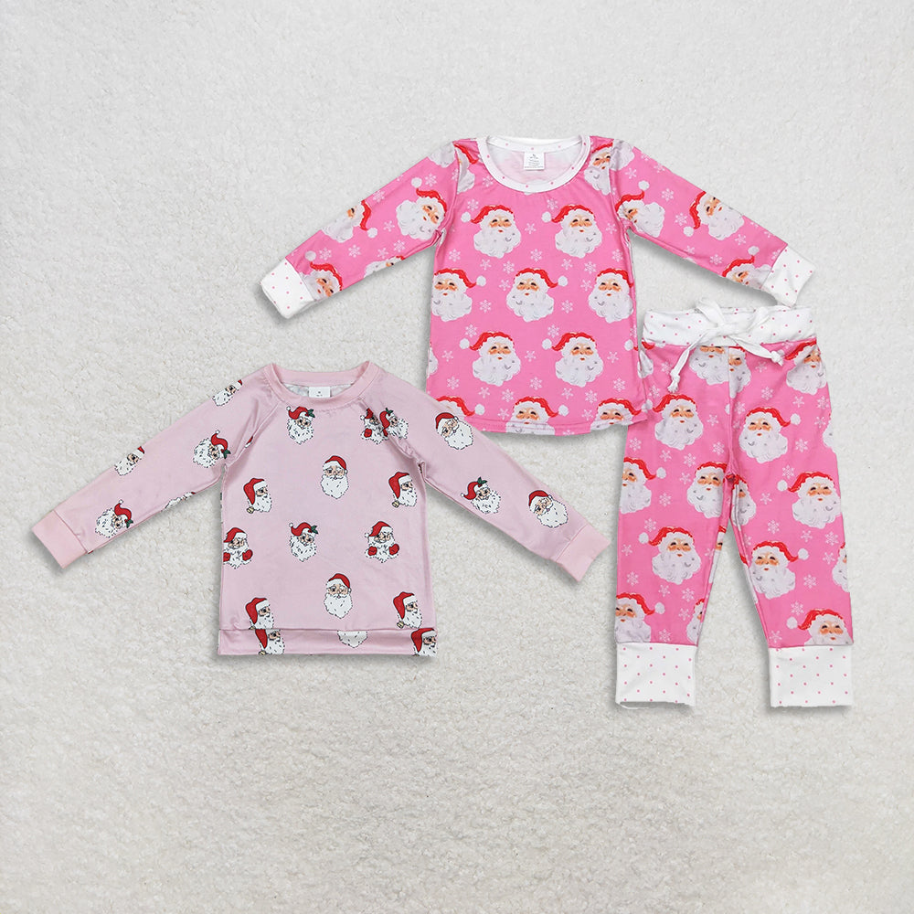 RTS NO MOQ Sibling Baby Girls Christmas Long Sleeve Pants Set and top