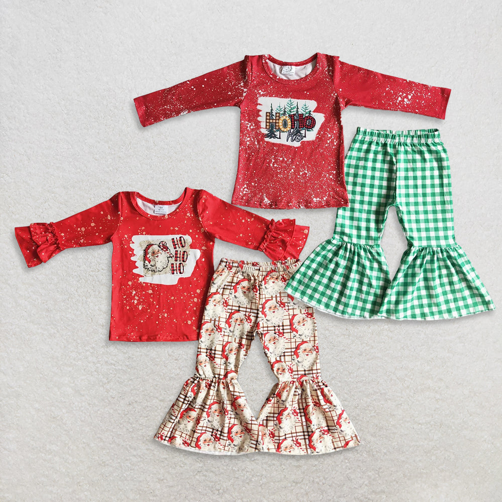 RTS NO MOQ sibling baby girls clothes Christmas long sleeve Clothes Sets