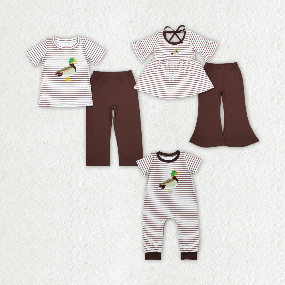 RTS NO MOQ Girls Boys duck Clothes Sets and romper