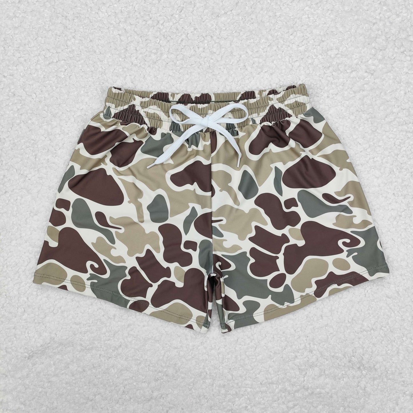 RTS NO MOQ Daddy and Me Baby Boys Camouflage Trunks Bottoms Swimsuits