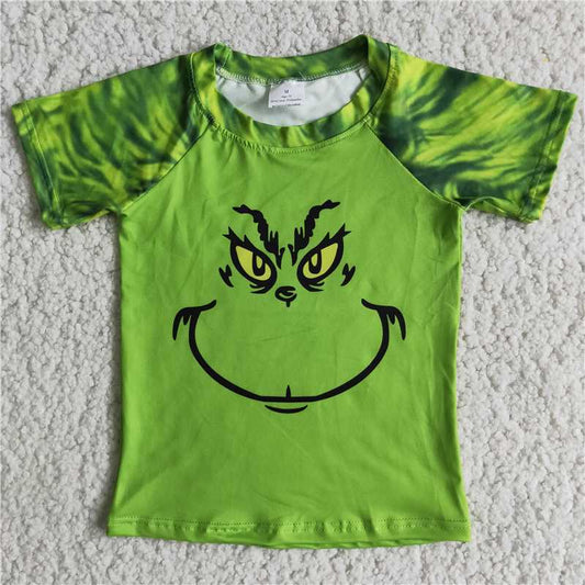 D3-5 grinch green short sleeve top