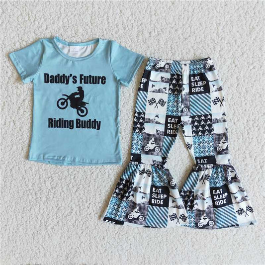 E8-18 Daddy's Future Blue Motocross Bike Set