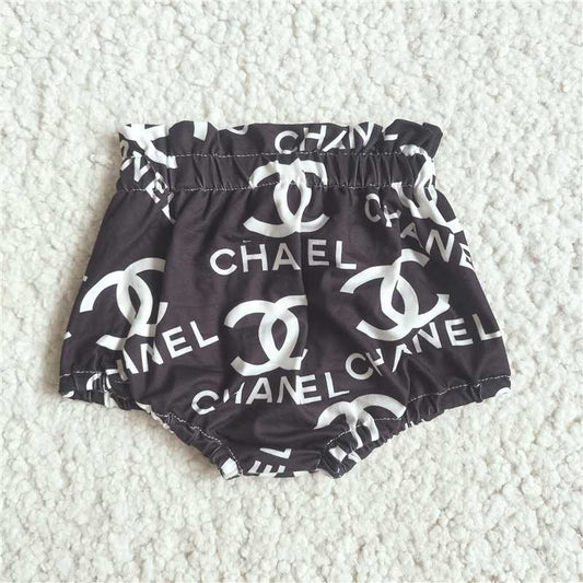 G4-24- CHANEL black lettering thong