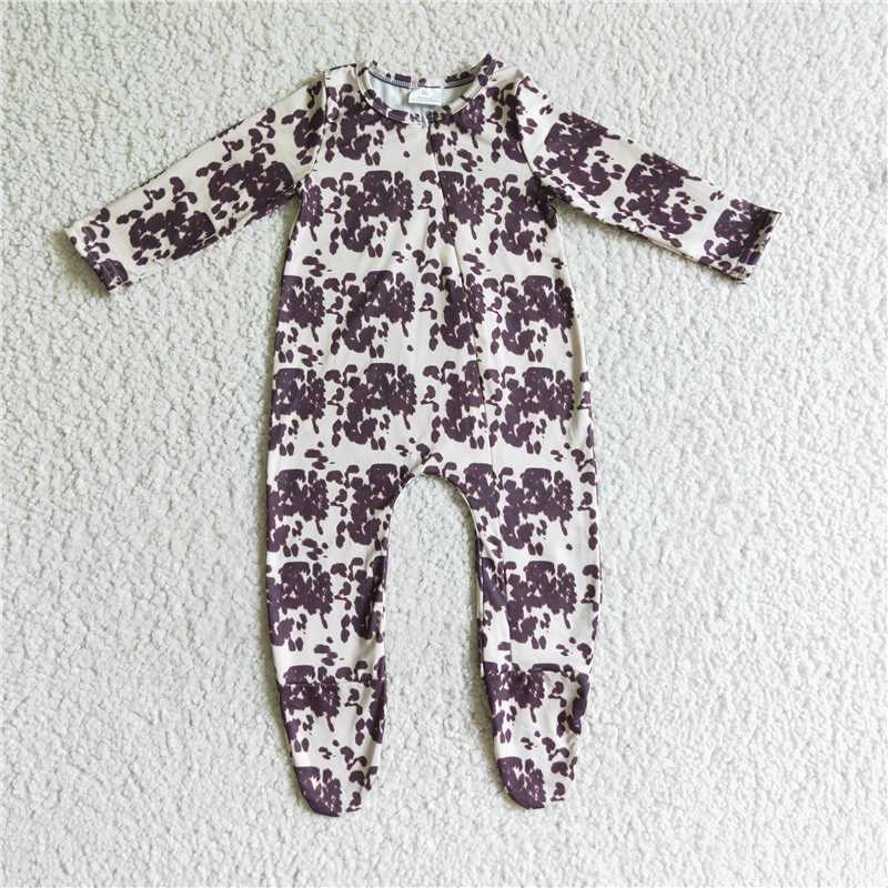 RTS NO MOQ Baby kids western style bull head cactus long stockings romper