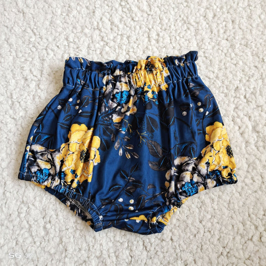 G5-8/; Yellow flower navy blue thong