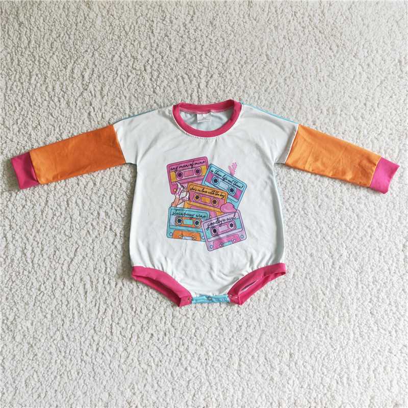 RTS NO MOQ ETA 5/7days arrived LR0150 Color Tape Disk Long Sleeve Bodysuit