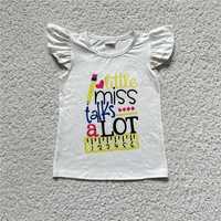 G3-3-5*,. White flying sleeve top with pencil letters