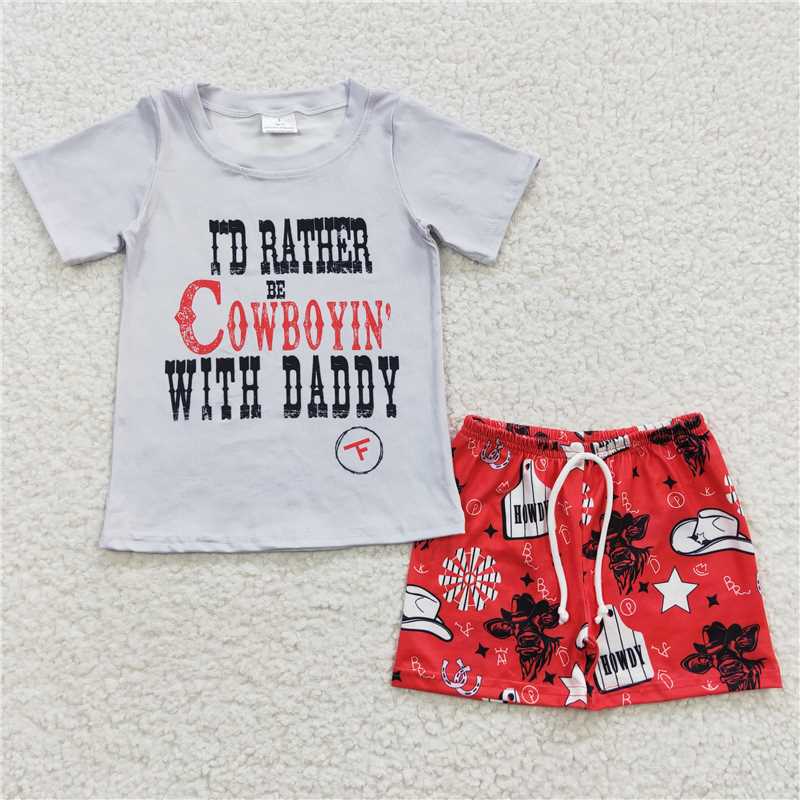 RTS NO MOQ baby boys Clothes short sleeve shorts Sets