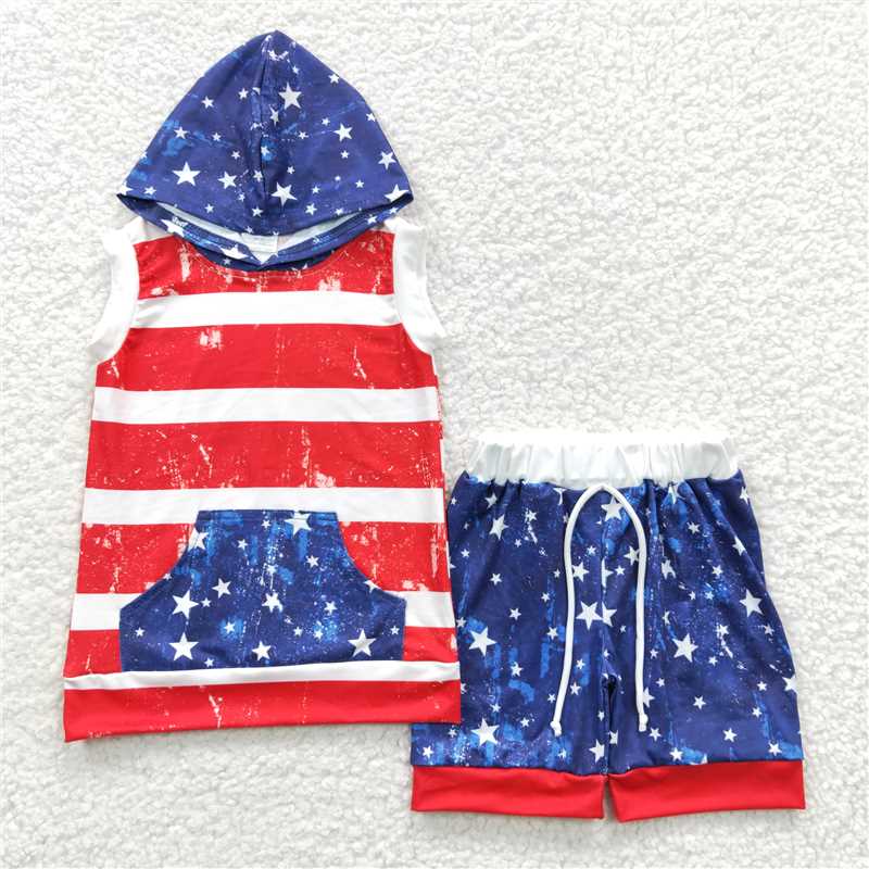 RTS NO MOQ Baby boy clothes Short Sleeve shorts Suit