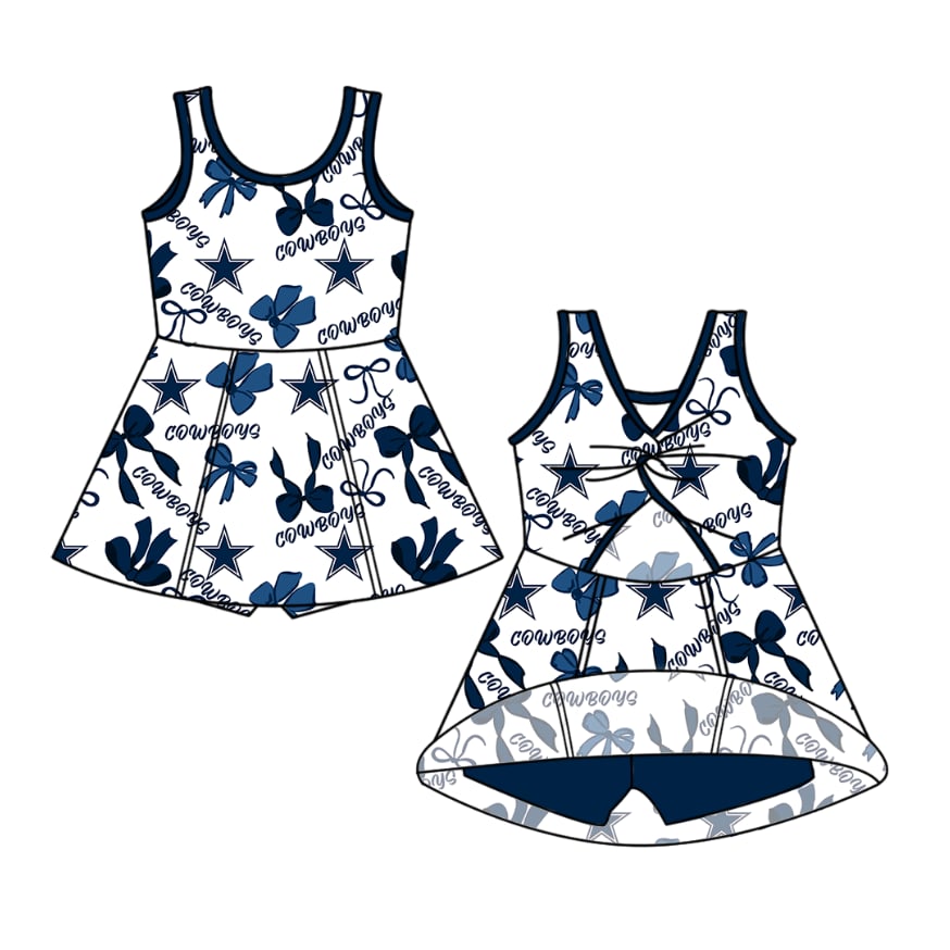 PRE ORDER Deadline July 19 custom no moq kids clothing Summer blue skirt