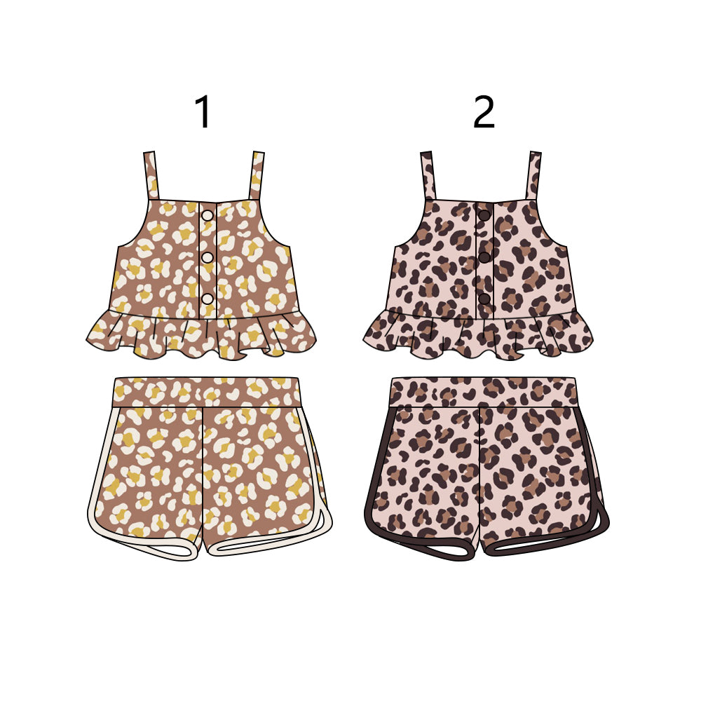 1.15 custom each style moq 5eta 4-6week Sibling Sister baby girls short sleeve shorts sets 1 and sets 2 match design