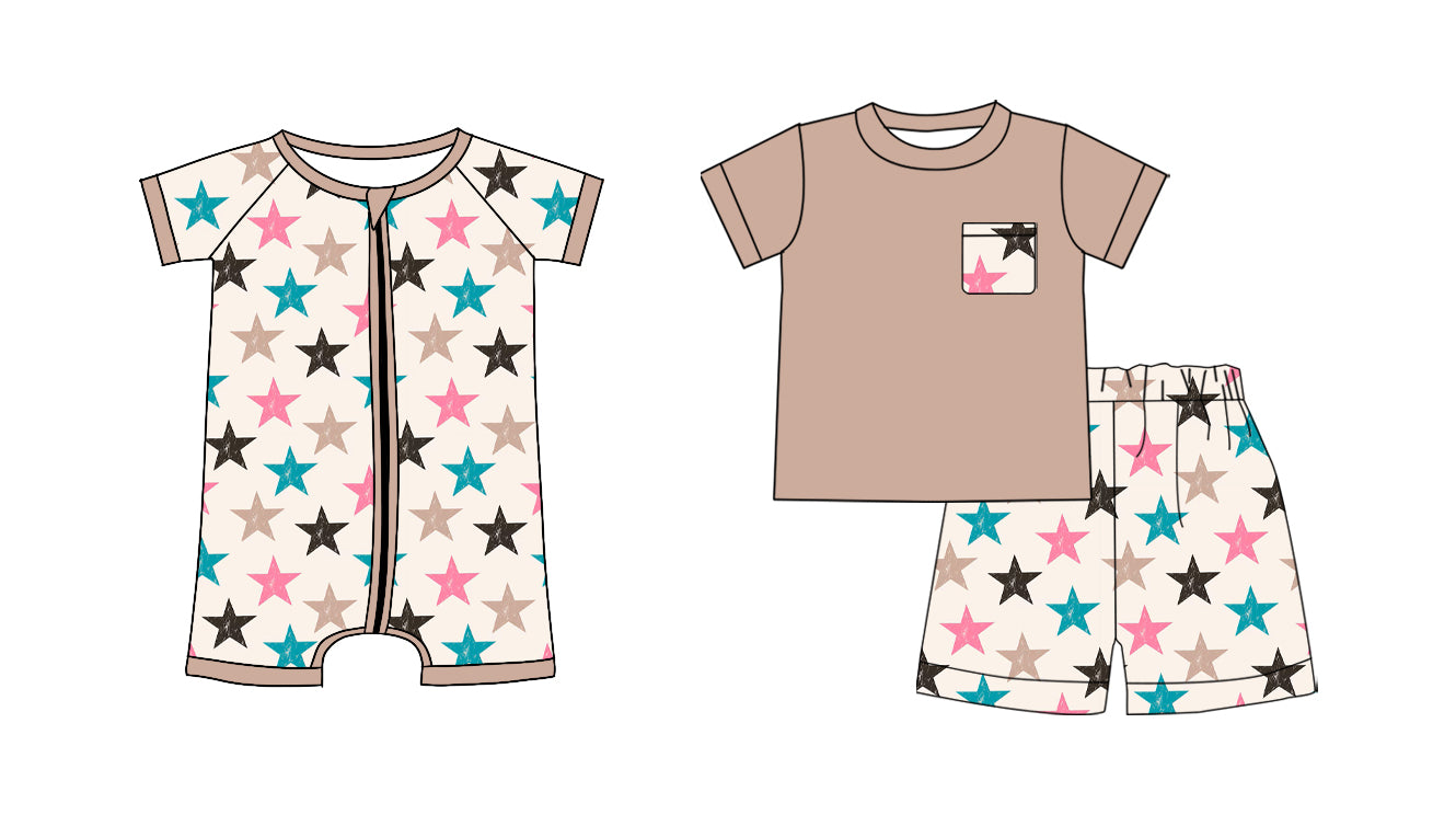 25.11.28 custom each style moq 5 eta 6-8 week Sibling Sister baby boy short sleeve shorts sets and boy rompers match family design