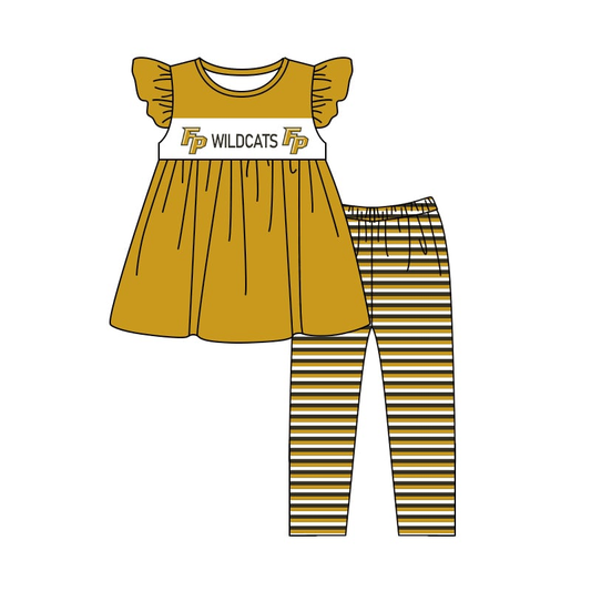 custom moq 3 eta 6-7weeks baby girl clothes Team short-sleeved trousers sets