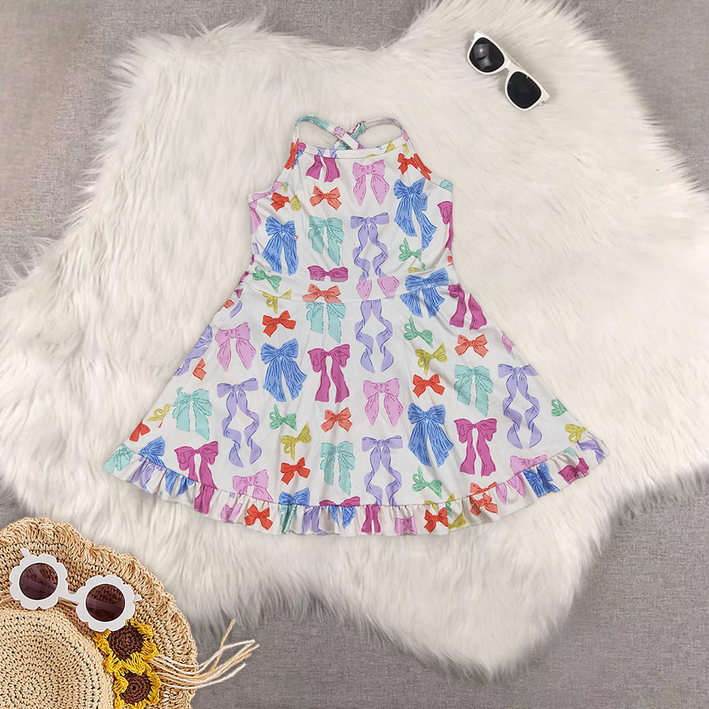 RTS NO MOQ baby girl clothes yoga floral suspender skirt sets