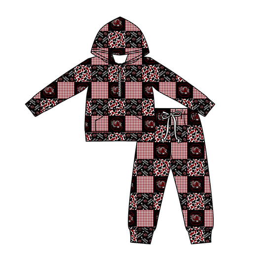 Custom moq 5 mix size milk silk summer teams baby boys clothes camouflage hooded long ssleeve pants sets-25.11.27