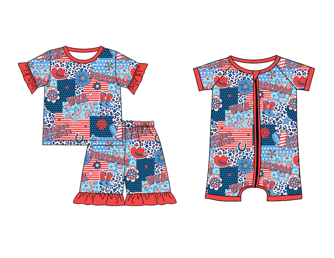 1.16 custom each style moq 5eta 4-6week Sibling Sister USA baby girl sets and boy romper match family design