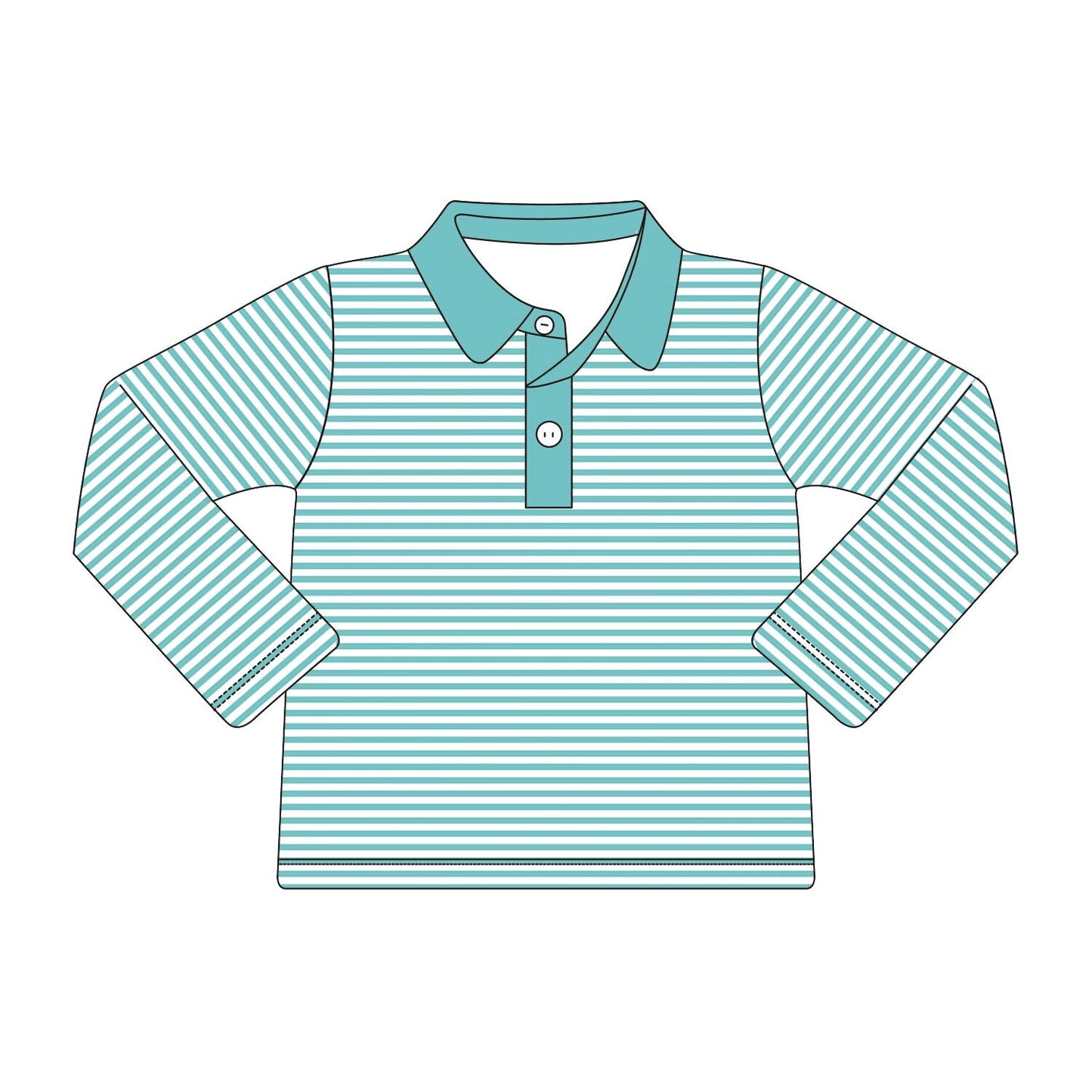 custom moq 5 eta 4-5 weeks baby boys clothes toddler boy teal striped long sleeve summer top