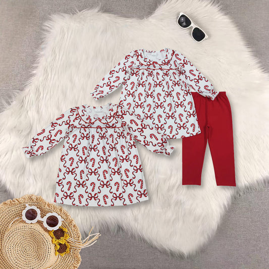 RTS Sibling baby girls clothes Christmas long Sleeve pants sets and dress