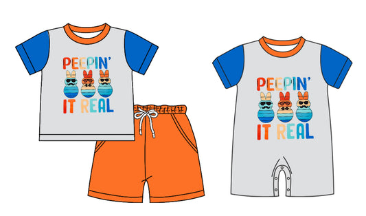 25.11.21 custom each style moq 5 eta 6-8 week Sibling Sister PEEPIN baby boy short sleeve shorts sets and boy rompers match family design