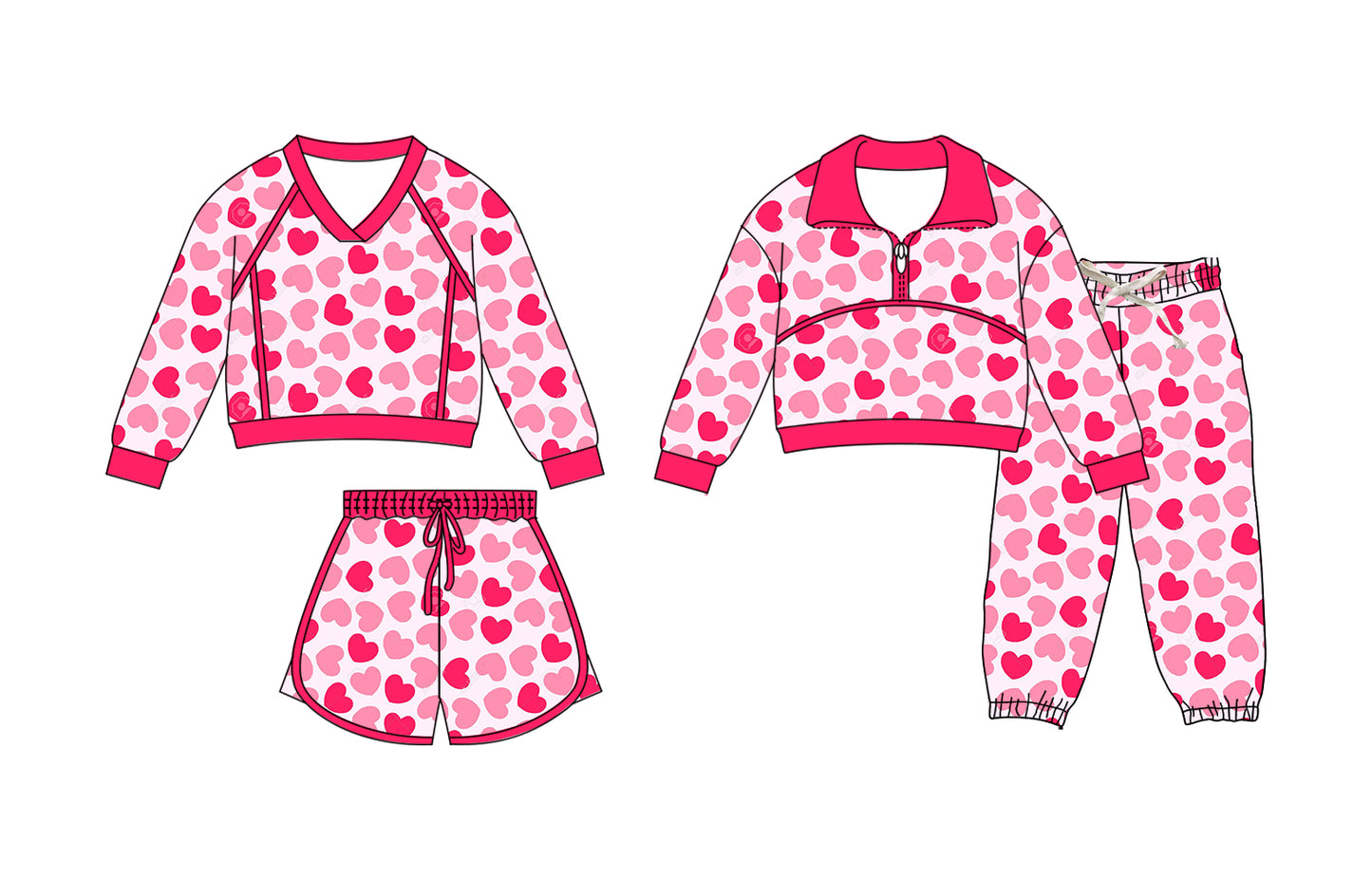 25.11.27 custom each style moq 5 eta 6-8week Sibling Sisters love baby girl long sleeve pants sets and skirts sets match family design
