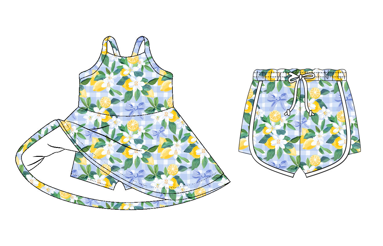 26.1.7 custom each style moq 5 eta 6-8week Sibling Sister floral baby short sleeve dress and shorts match design