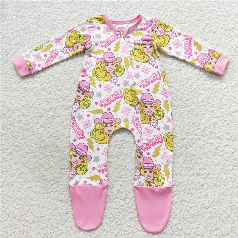 Baby girls howdy prints pink Sibling Sister Clothes Sets