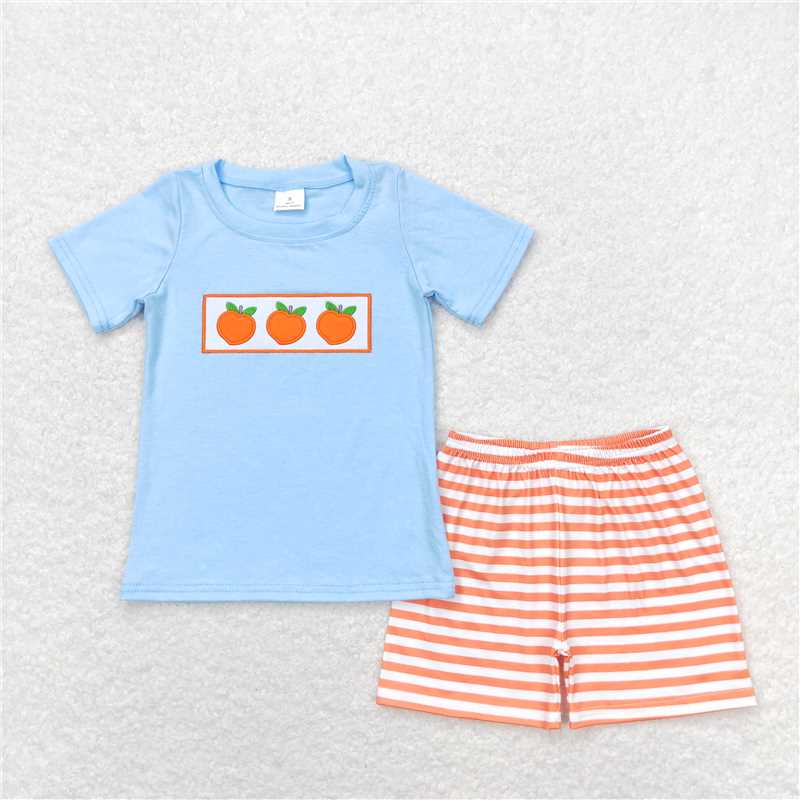 RTS NO MOQ Embroidery short-sleeved shorts suit & short-sleeved sets and romper