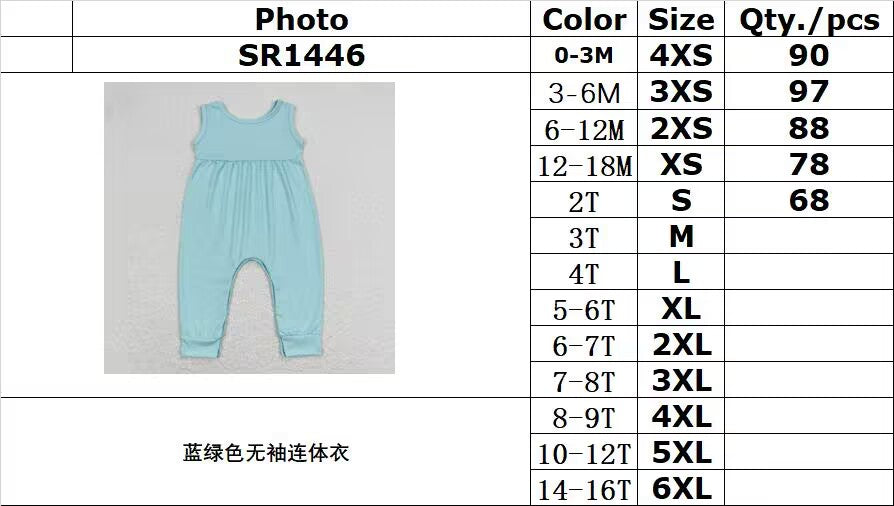 RTS no moq SR1446 Teal Sleeveless Jumpsuit